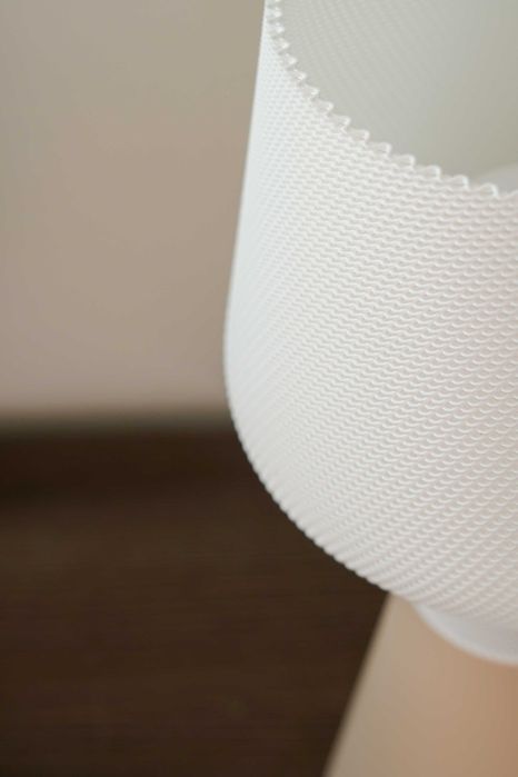 Lampa stołowa CALIZ M - gładki beż/biały - polska produkcja