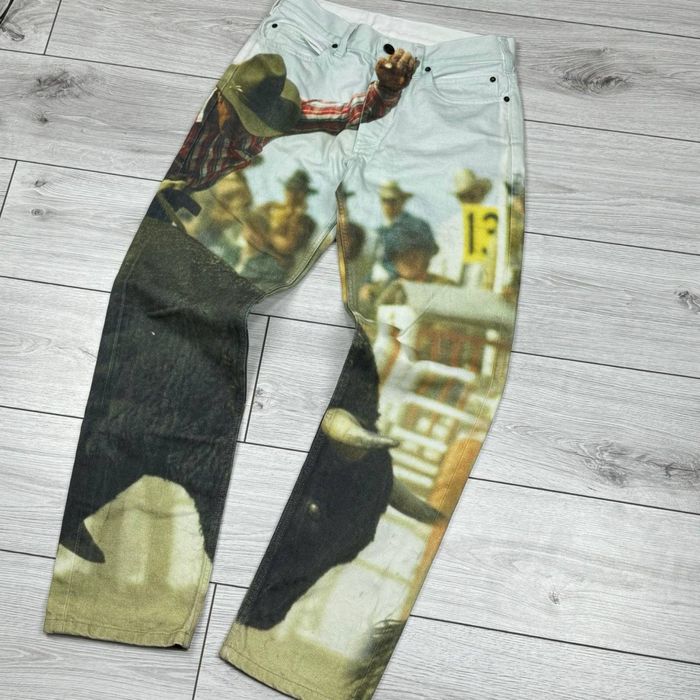 Штаны джинсы Raf Simons x Calvin Klein 205W39NYC Bull Rider Denim рафы