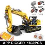 Ogromna 47cm Koparka Zdalnie Sterowana Klocki Mould King Technic NOWE