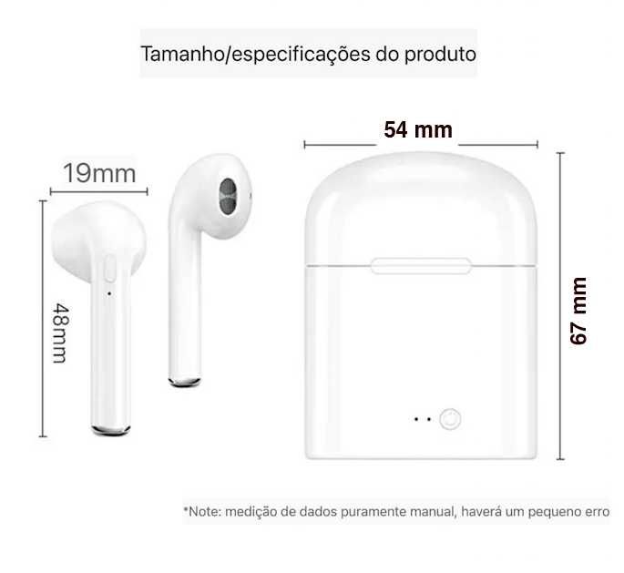 Auriculares I7 iOS e Android