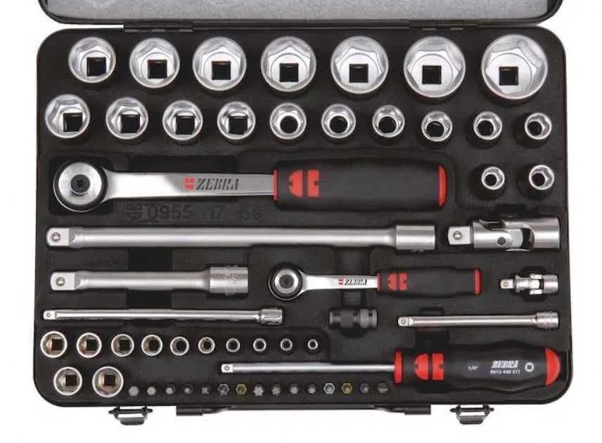 Zestaw kluczy nasadowych Wurth 56 1/2 + 1/4 cala, elementów, nowe