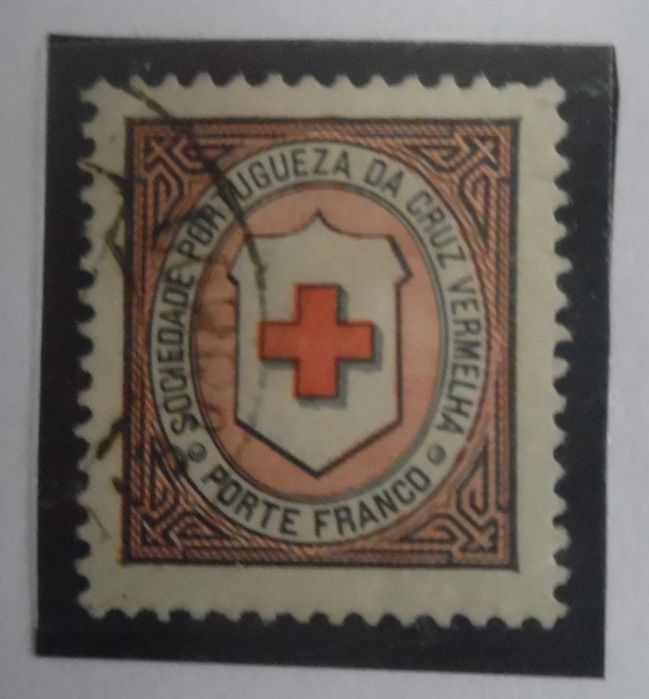 Selos Portugal 1890- Porte Franco Cruz Convenção Genebra AF. nº 1