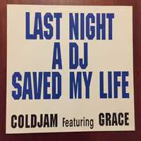 Vinil "last night a DJ saved my life" - Coldjam feat. Grace