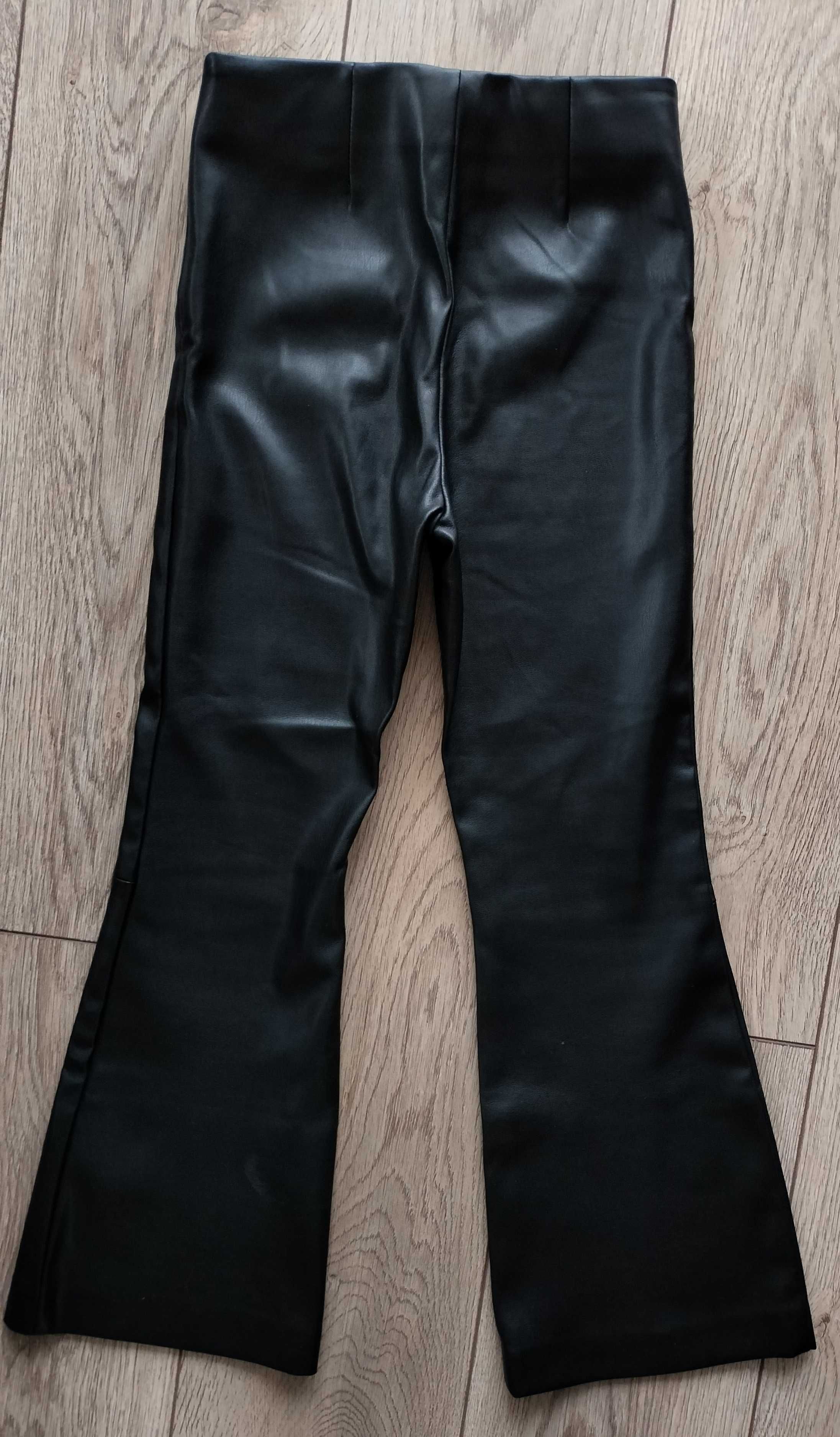 Spodnie skórzane dzwony Zara r. 152
