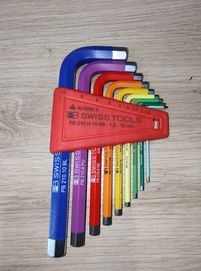 Zestaw 9 kluczy imbusowych kolorowych Swiss-tools