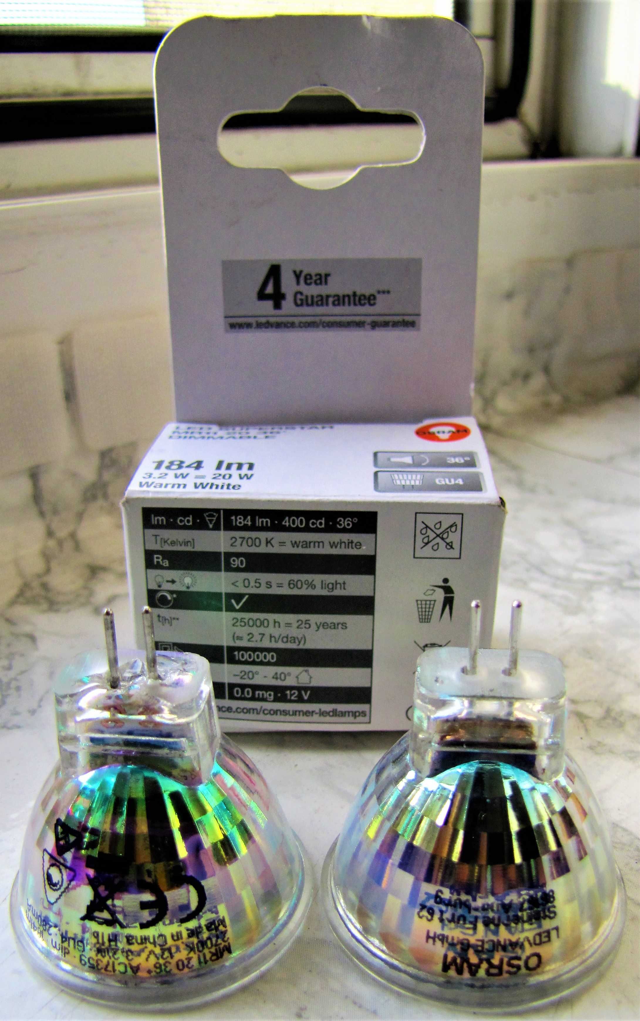 reflektorki led, do ściemniania osram, gu4, 3,2 W