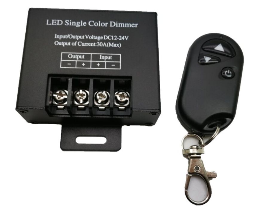 Ściemniacz zdalny Dimmer PWM 30A 360W 12V-24V DC taśma led Pilot Nowy