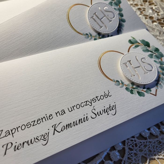 Zaproszenia na Pierwszą Komunię Świętą pakiet 10