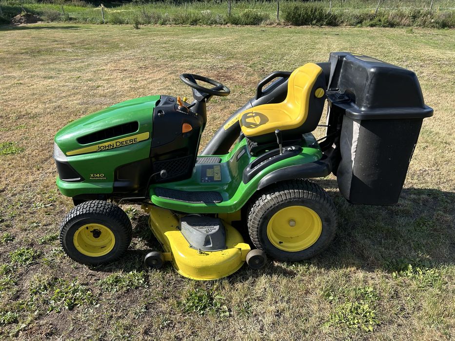 Kosiarka traktor traktorek John deere x140 21 km z koszem profesjonaln