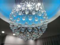 Lampa Kryształowa XXL Moler 50 100 cm Kula Ball Chrom Żyrandol Okrągły