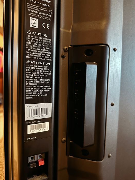 Pioneer PDP‑507XA 50″ + Colunas Originais