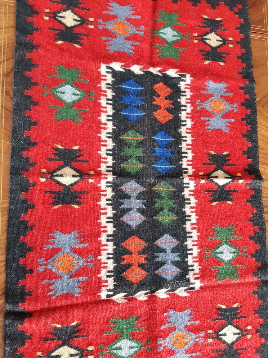 Ręcznie tkany kilim wełniany Grecja 65x112 cm