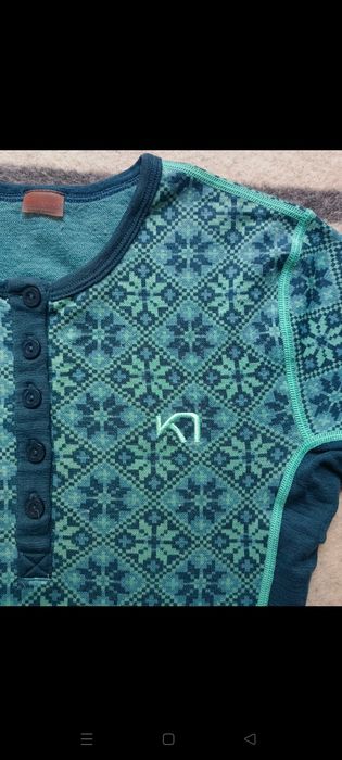 Bluzka z długim rękawem termiczna Kari Traa M/38/10, 100% merino. Budż