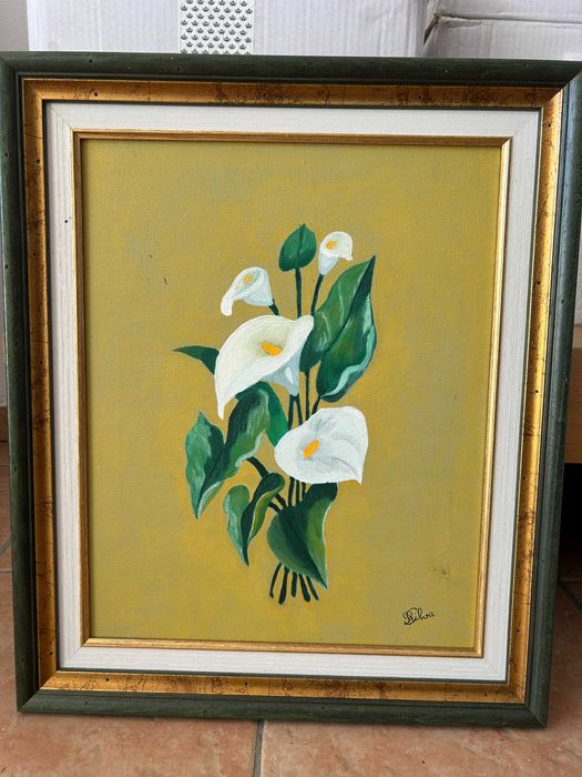 Quadro pintura Flor