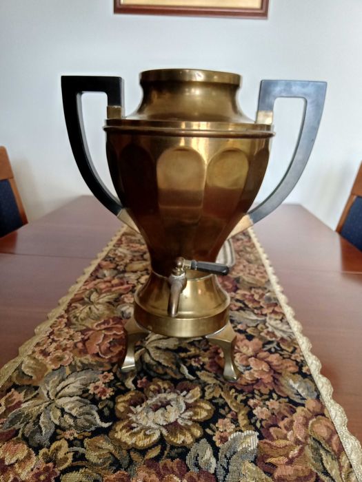 Przedwojenny mosiężny podgrzewacz samowar lata 20/30