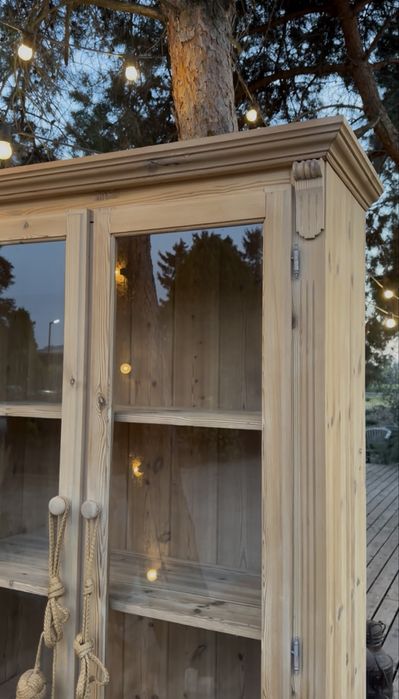 Sosnowa  biblioteczka , drewniana biblioteka