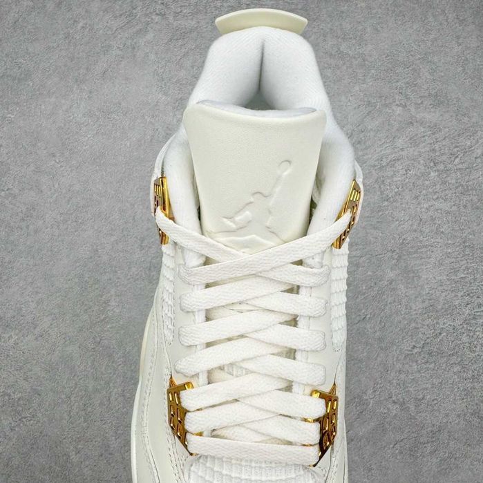 Air Jordan AJ4 Retro Salt White Metalowa klamra