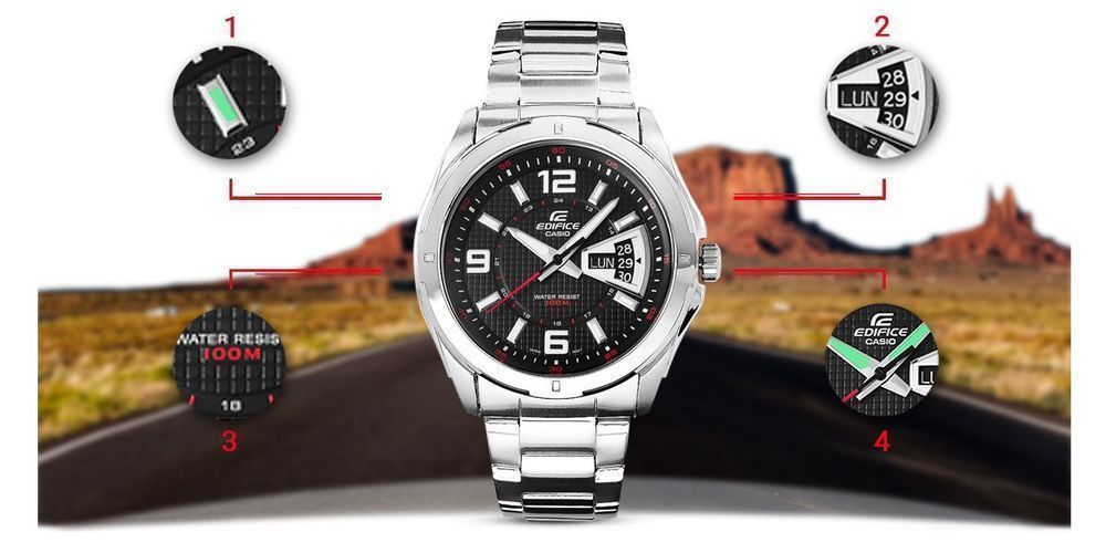 Zegarek Męski Casio Edifice EF-129D-1AVEF + BOX