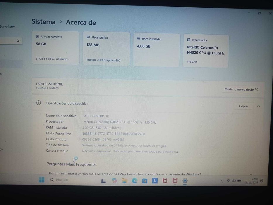 Computador Portátil Lenovo