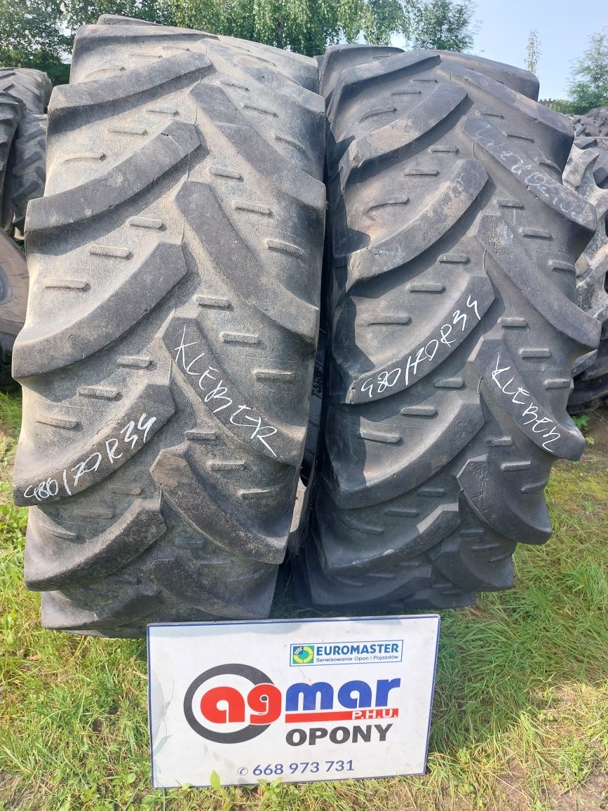 480/70R34 Kleber opony używane rolnicze para
