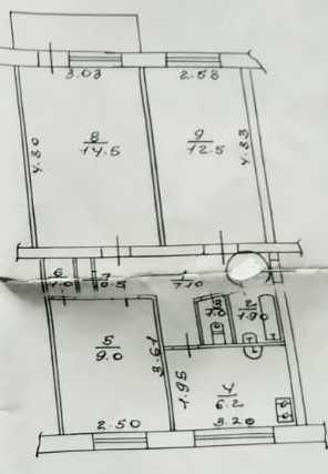 Даманський, чудова 3к. квартира
