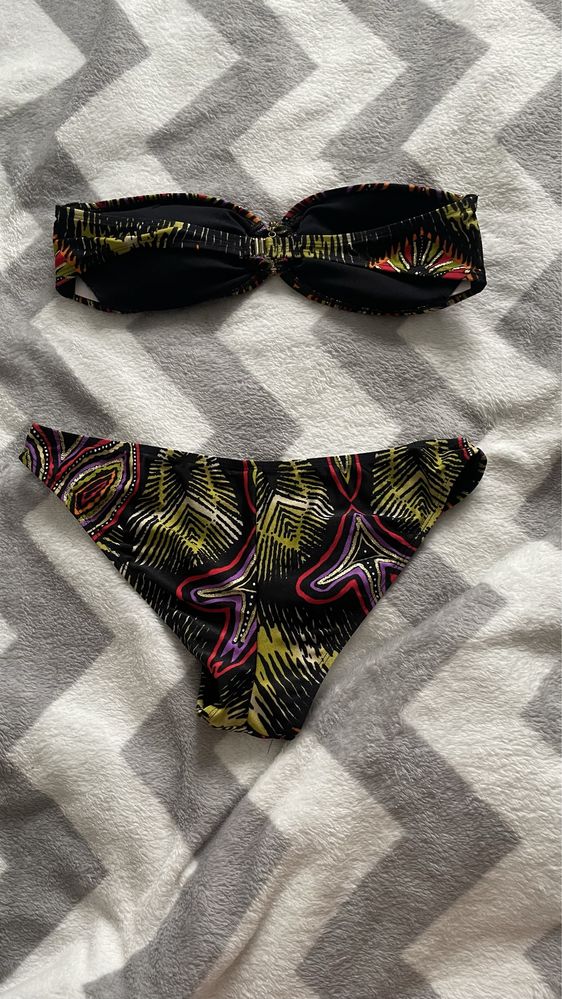 Czarne bikini we wzorki paphia M/38