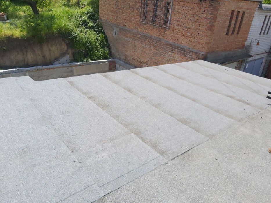 Кровельные работы. Еврорубероид. Ремонт мягкой кровли