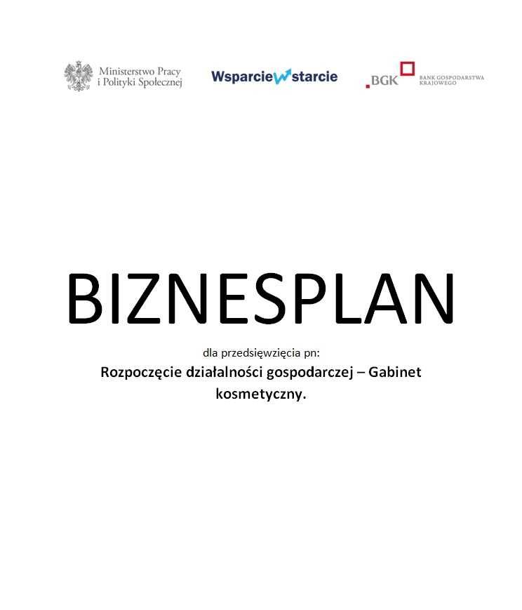 Biznesplan Mobilny Gabinet Kosmetyczny LGD - przykład z komentarzem.