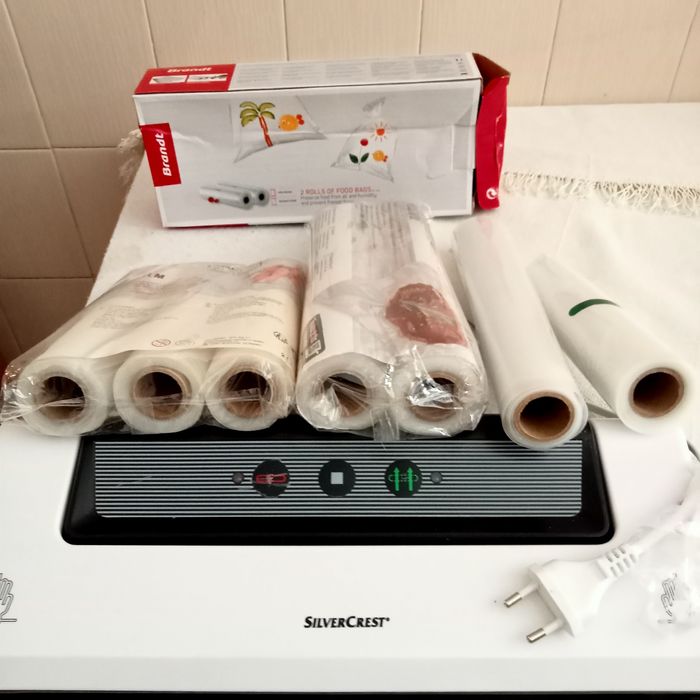 Aparelho  embalar sob vácuo e rolos