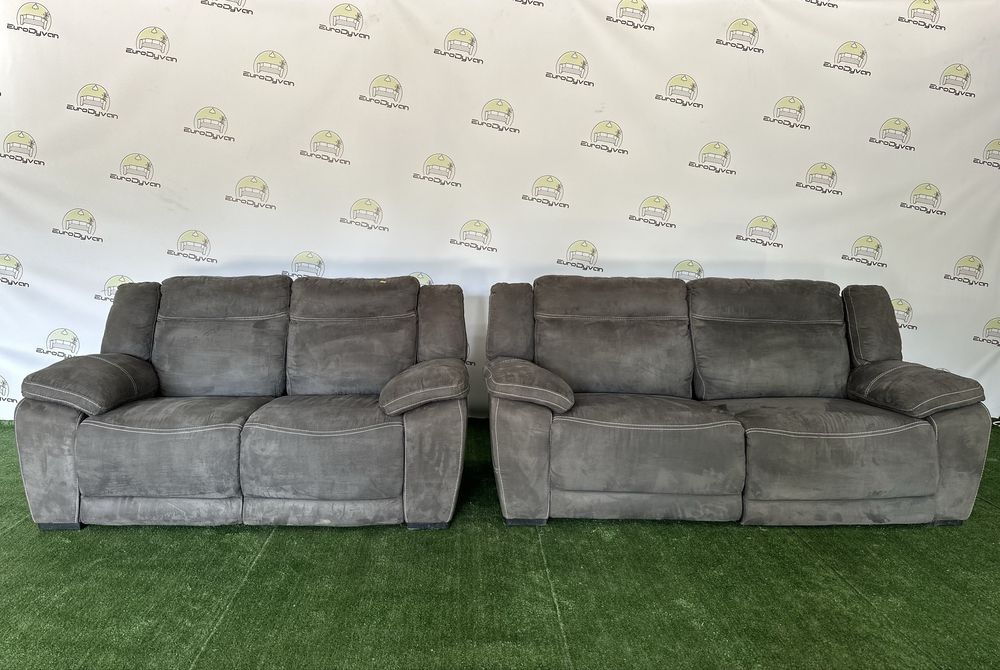 Комплект велюрових тканинних диванів з електрореклайнером з Німеччини