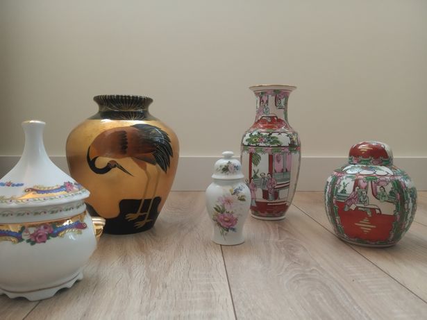 5 vasos em porcelana vintage