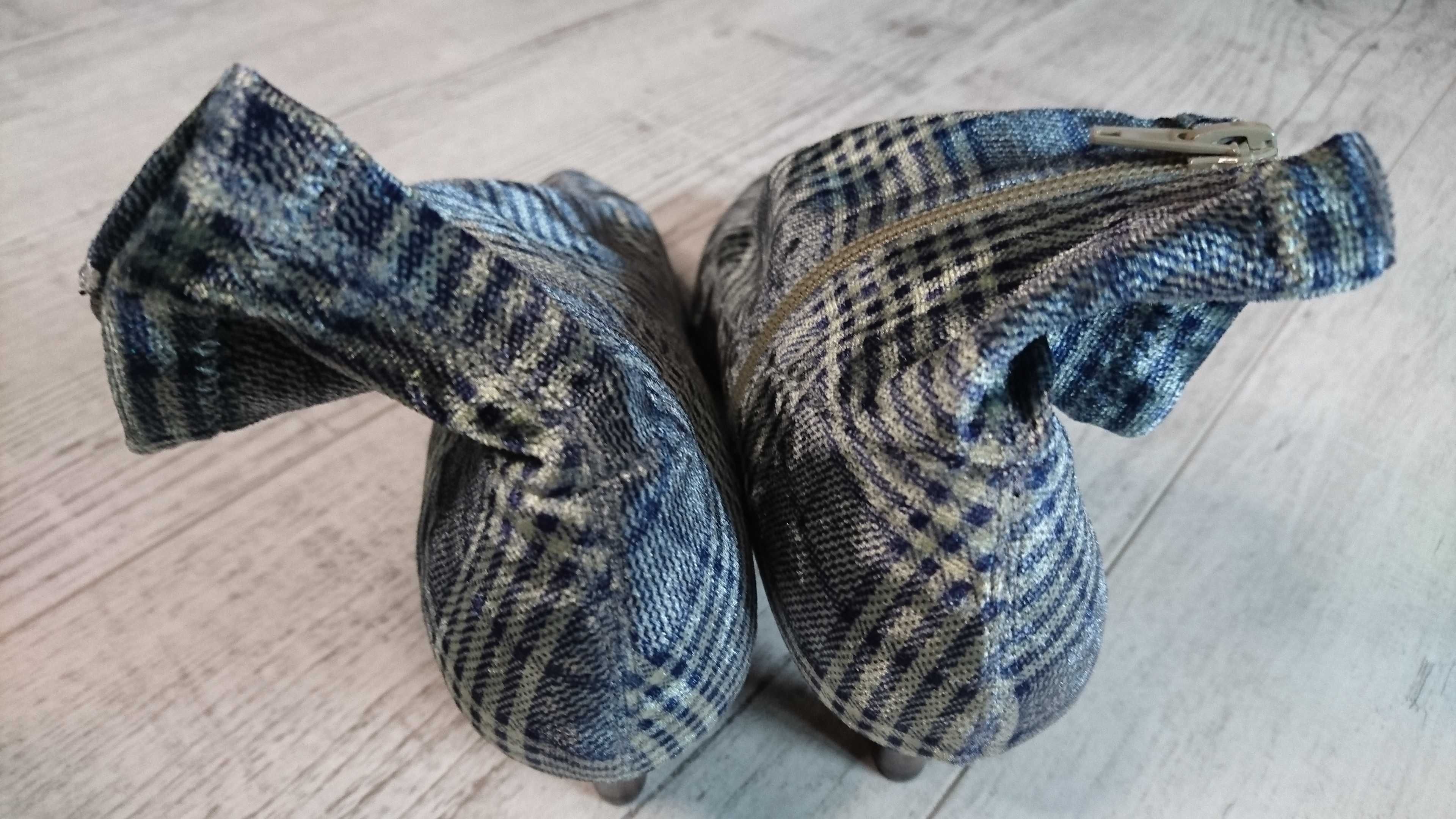 Buty Damskie Xyxyx Botki Damskie Krata r.38