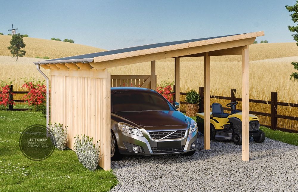Wiata garażowa CARPORT BOSSE 370x580 cm Solar Producent