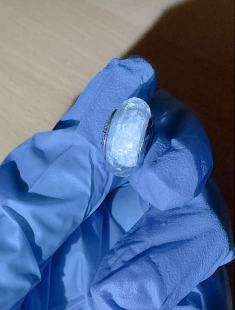 Charms z fasetowanym szkłem Murano Pandora ORYGINAL srebro 925