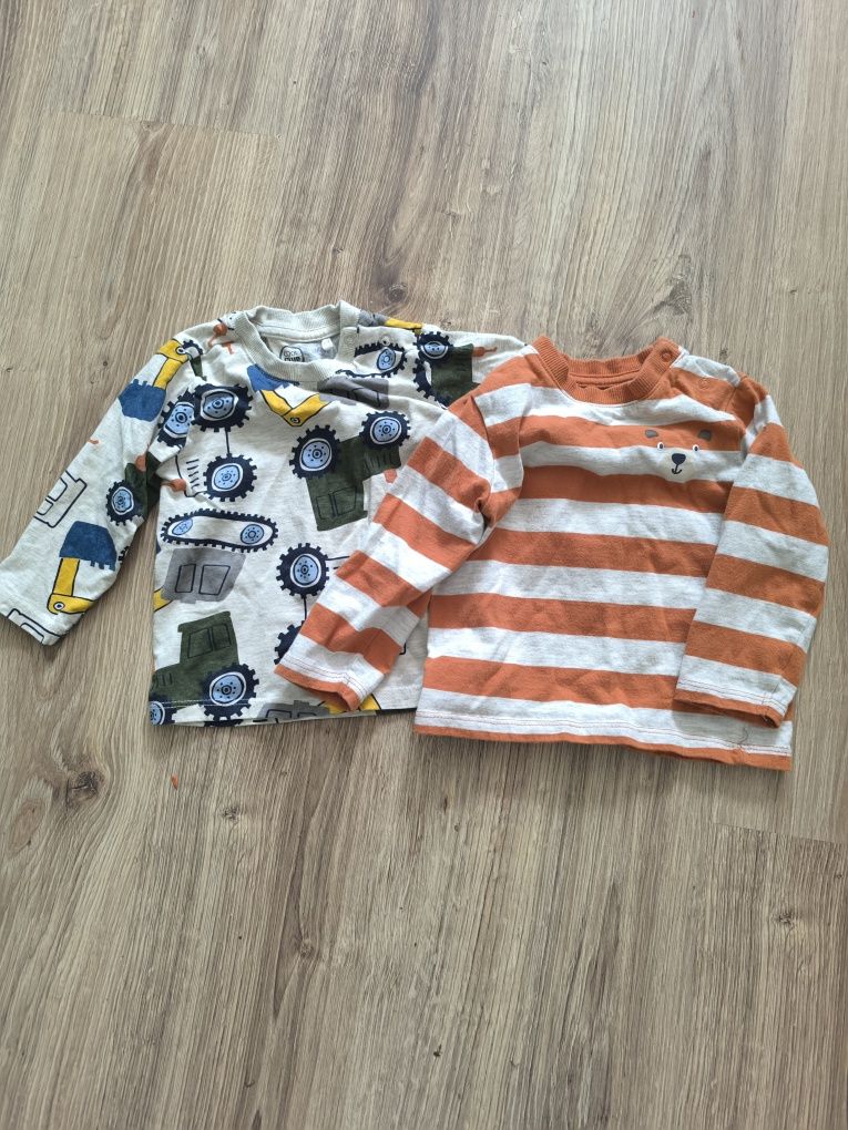 Bluzki niemowlęce / chłopięce dwie cool club R. 74cm