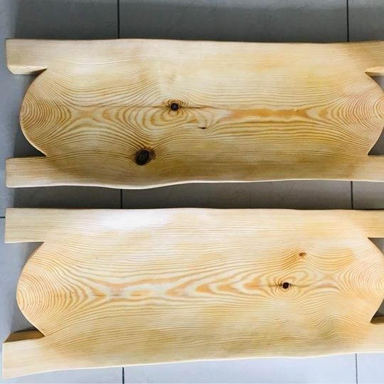 Koryto drewniane na pieczonego prosiaka DUŻE koryta na świnię 50x100cm