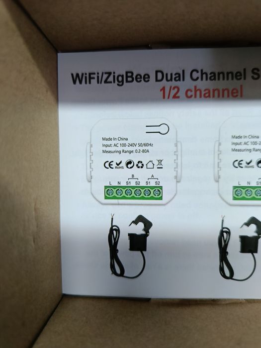 dopuszkowy licznik energii pętla ZigBee z klamra tuya