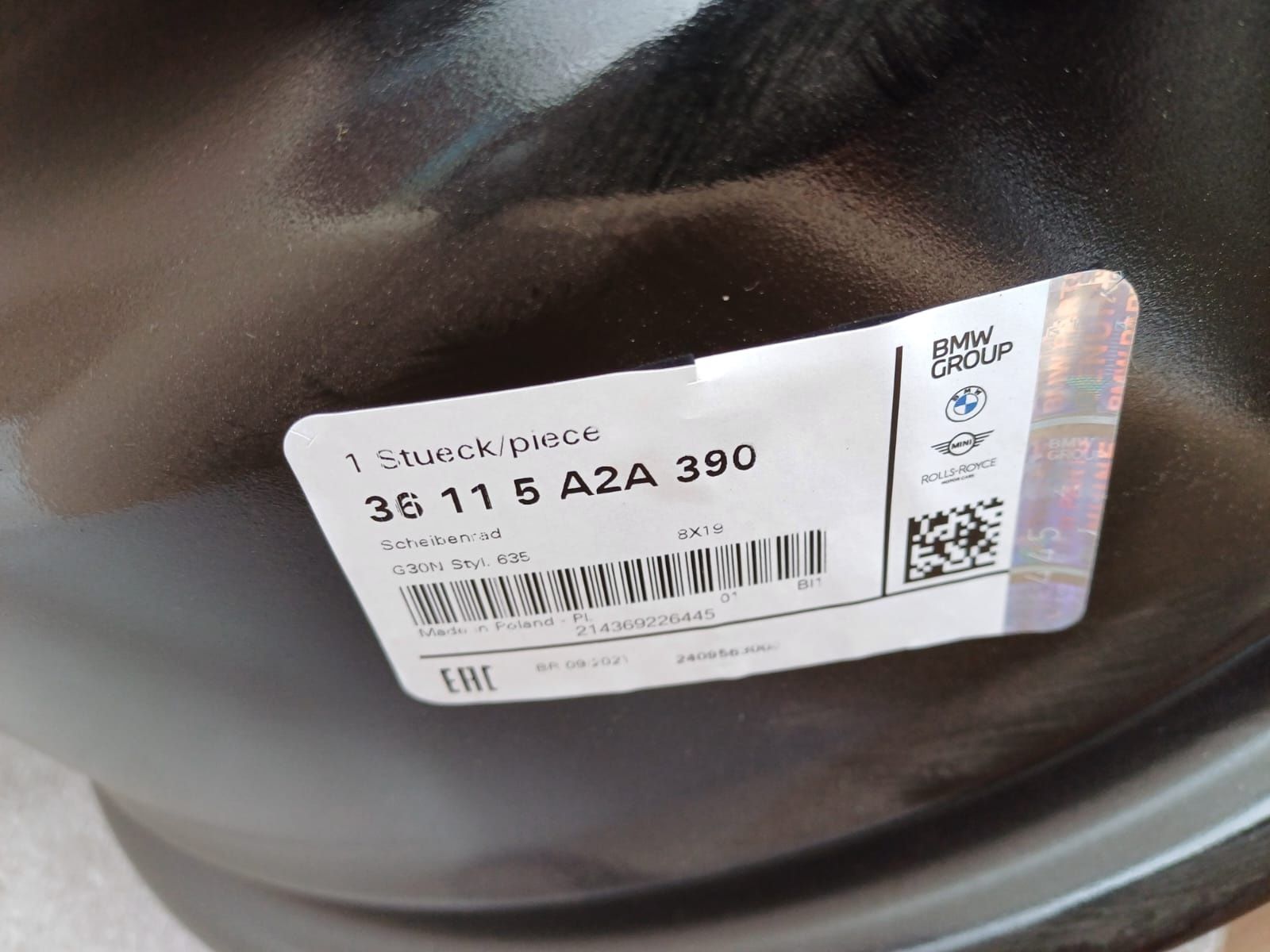 Nowe felgi bmw oem styling spoke 635 r19 g30 g31 g20 g21 g22 g26 5x112