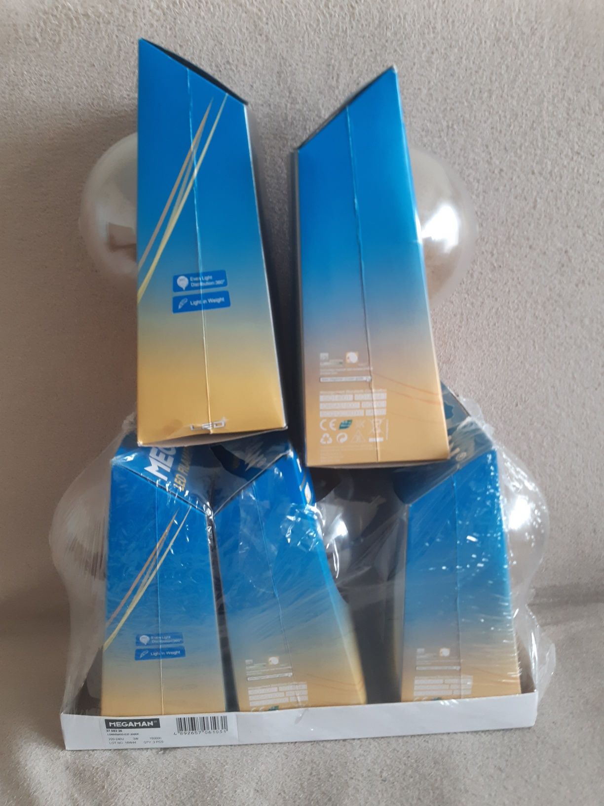 5x żarówka złota duża ozdobna żółta LED 3W lampa oświetlenie