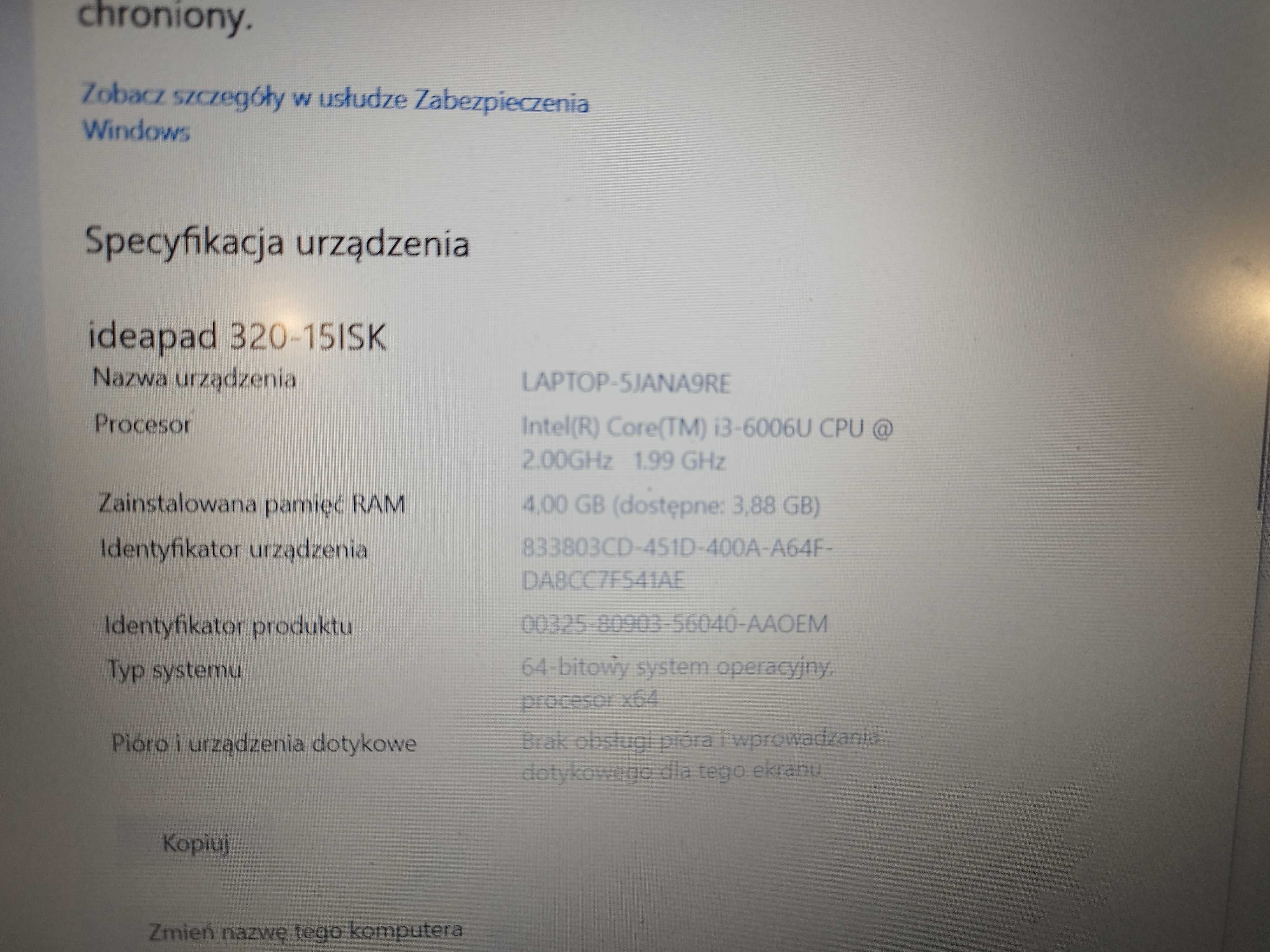 Laptop Lenovo  sprzedam