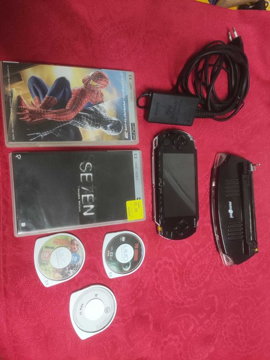 Playstation PSP 1004- base de som e carregamento -filmes e jogo