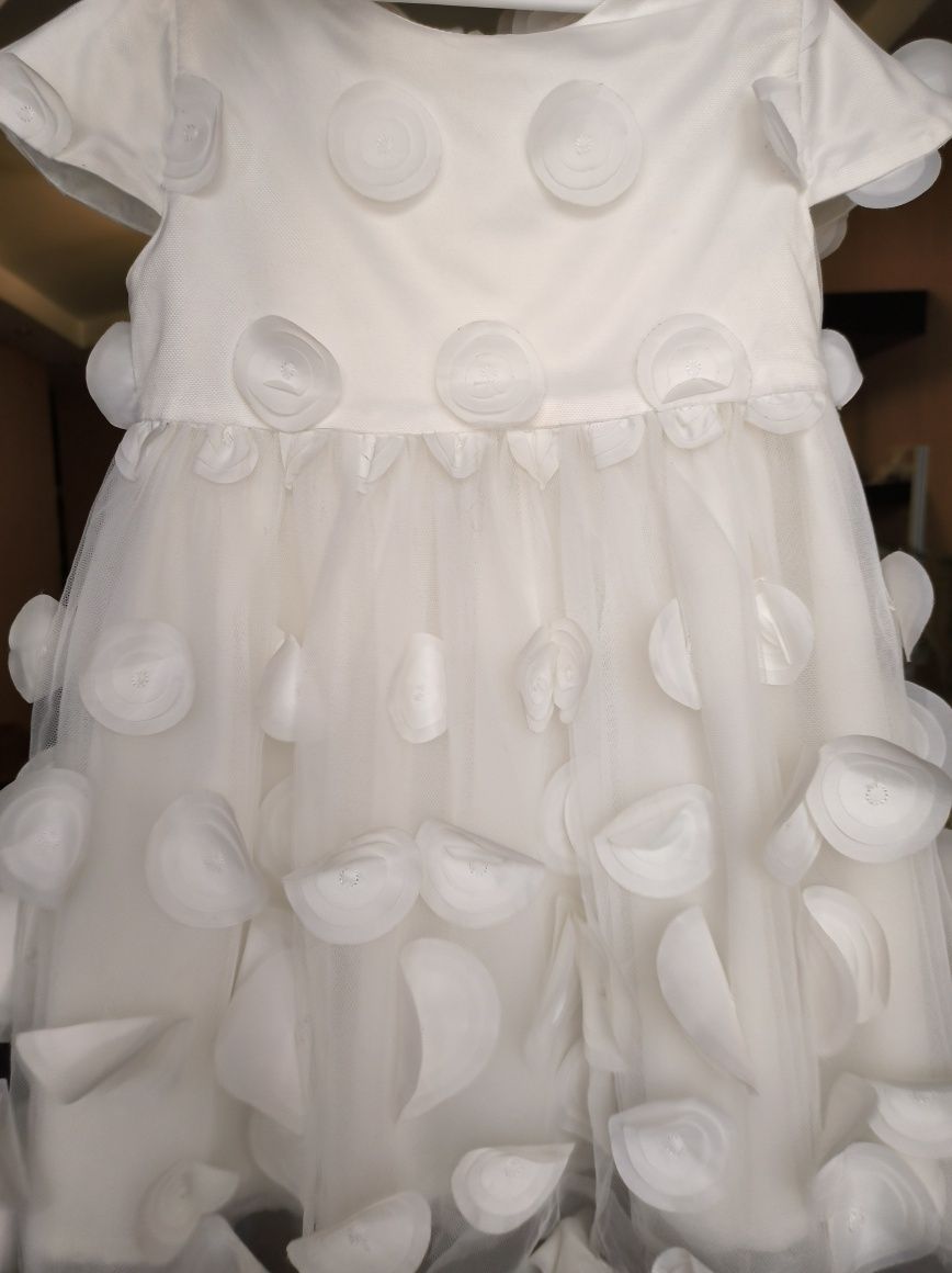 Святкова біла сукня нарядное платье снежинка