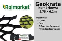 Geokrata Mocna na SKRAPY wzmocnienie geo krata 2,75x6,2m geosiatka