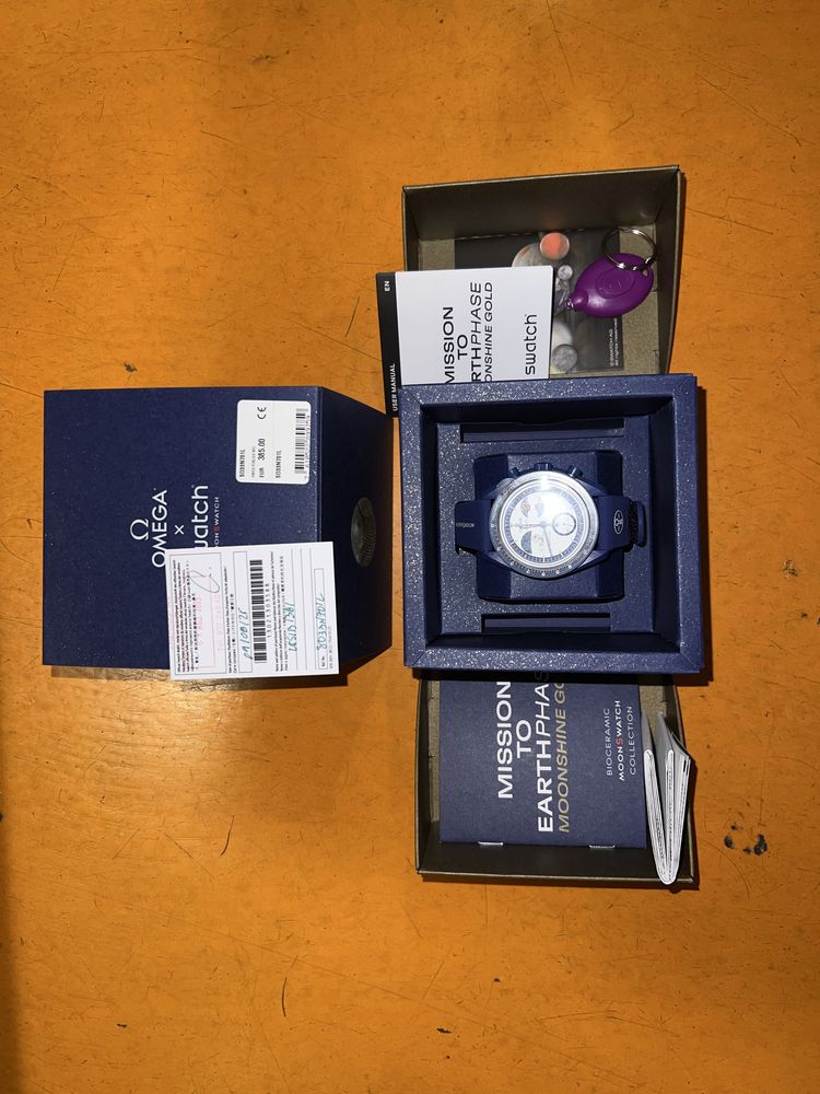 Omega X Swatch Mission To Earthphase Moonshine Gold