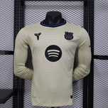 25/26 Barcelona Away Long Sleeved PLayer 1:1 Quality Soccer Jersey XL