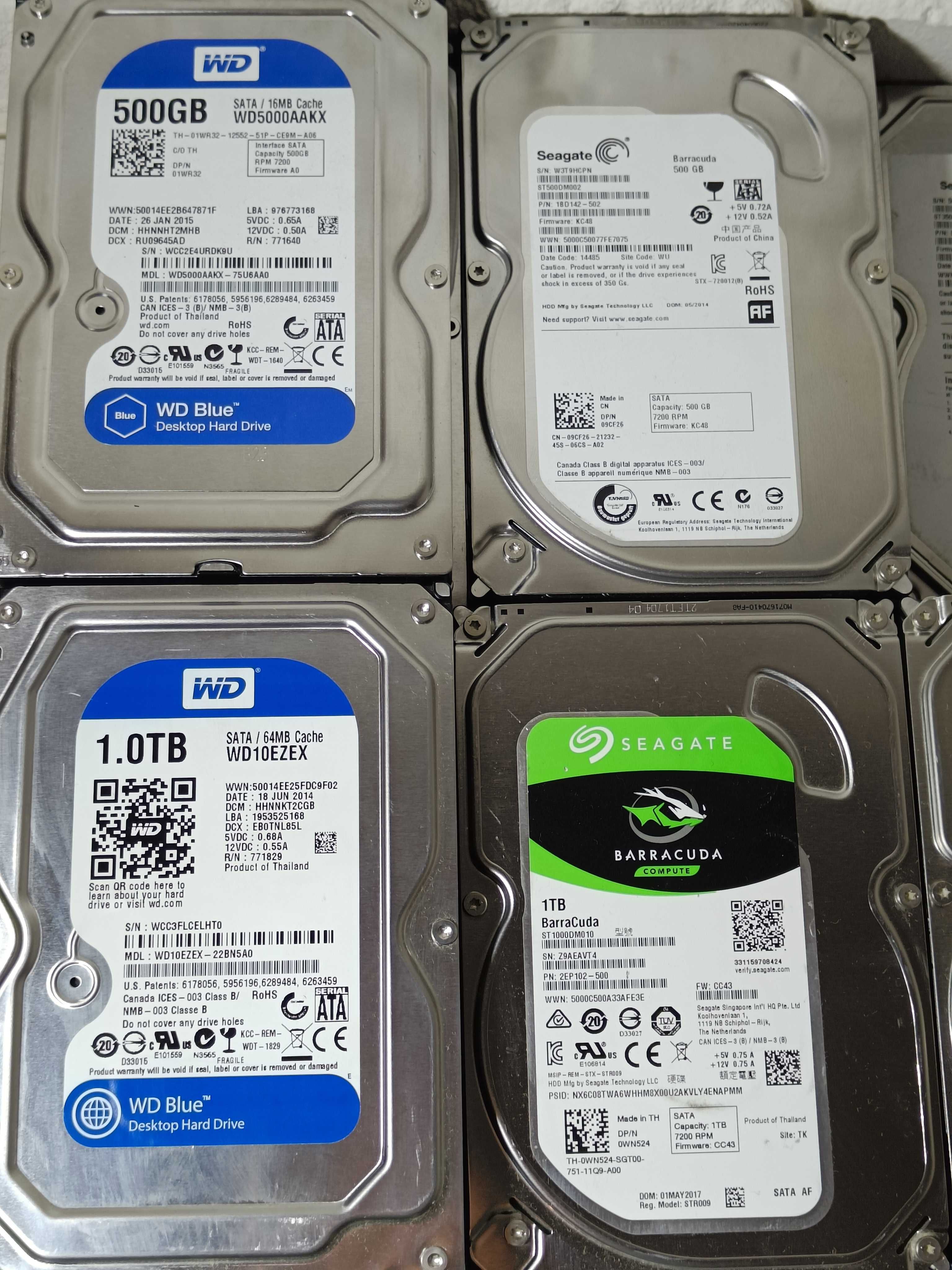 Хард диск HDD Seagate Western Digital WD 500GB 1TB 2TB 3TB 4TB 3.5 2.5