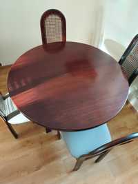 Stół okrągły rozsuwany Lübke +6 krzeseł