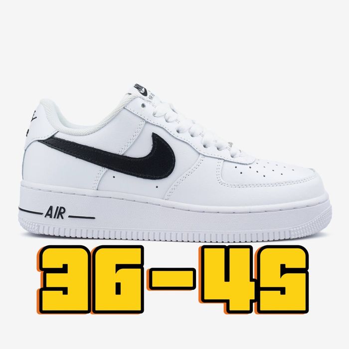 Кросовки Nike Air Force 1 Low White Black Премиум