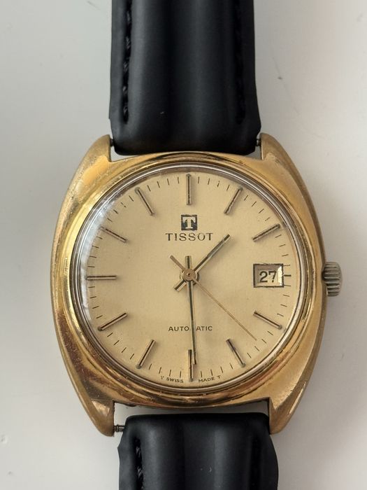 Zegarek męski Tissot Automatic, złocony, duży wymiary 38/42mm