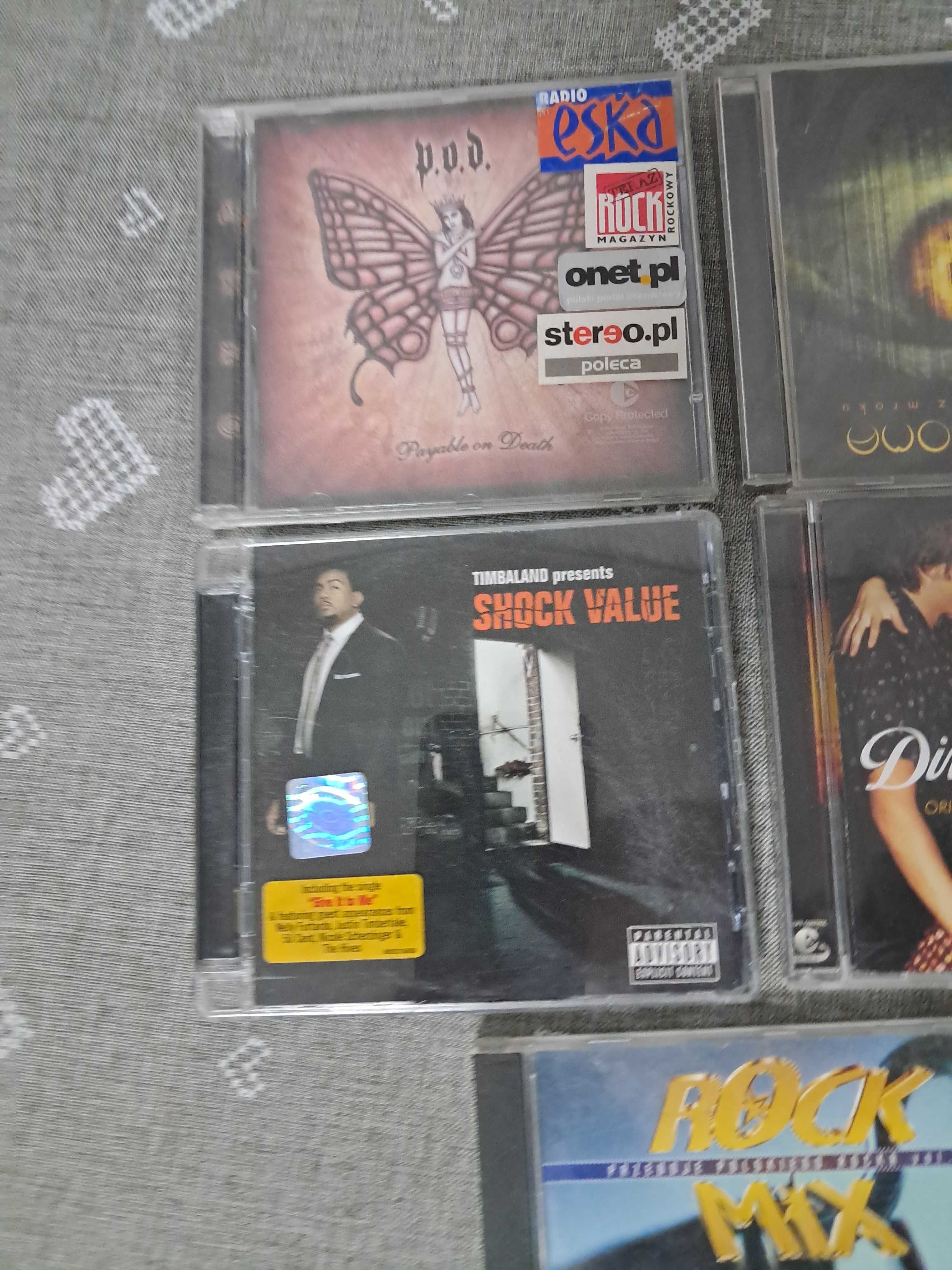 5 oryginalnych opakowań, pudełek CD muzyka - Timbaland i inne